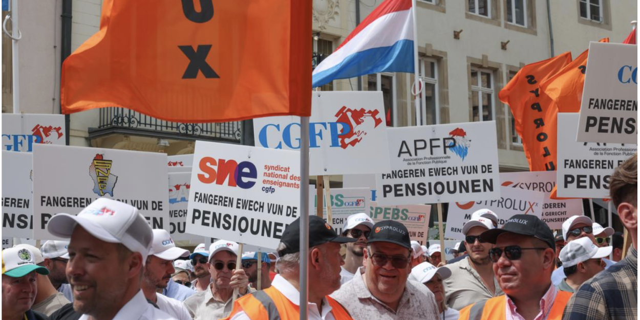 Demonstration der CGFP Beamten-Gewerkschaften auf Konfrontationskurs mit Regierung