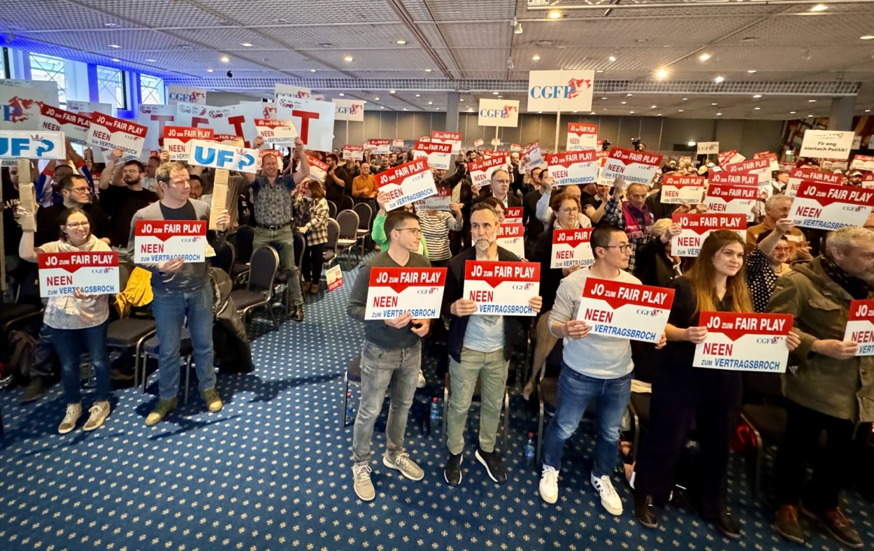CGFP-Großdemonstration gegen Vertragsbruch der Regierung